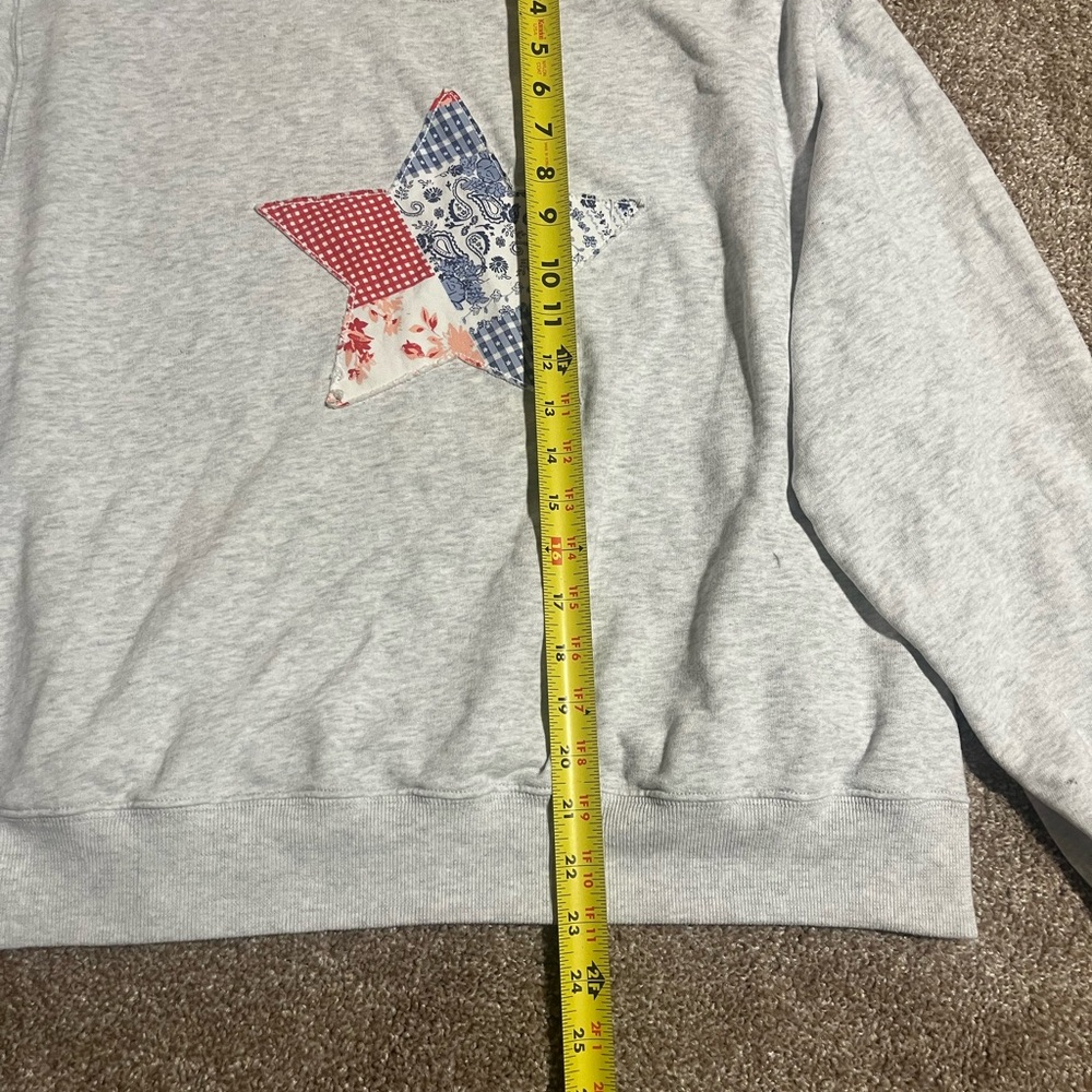 Gray Star Pattern Sweater - image 4